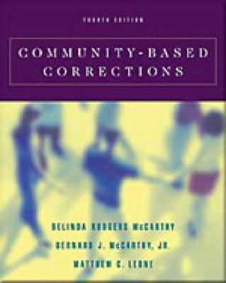 Book cover for Community-Based Corrections (with InfoTrac®)