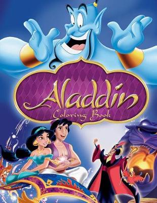 Book cover for Aladdin Coloring Book