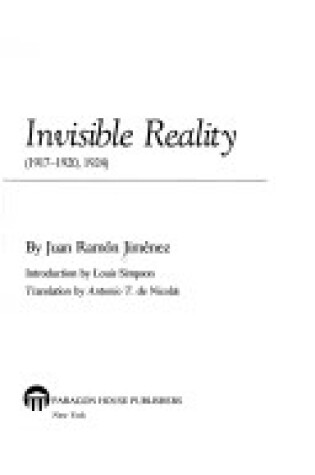 Cover of Invisible Reality