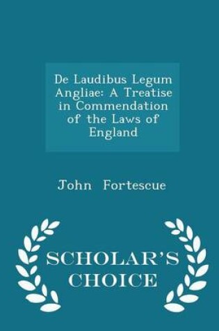 Cover of de Laudibus Legum Angliae