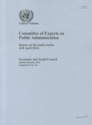 Book cover for Report of the Committee of Experts on Public Administration