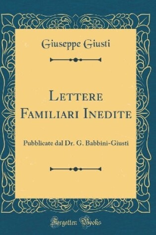 Cover of Lettere Familiari Inedite