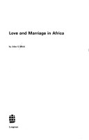 Book cover for Love and Marriage in Africa