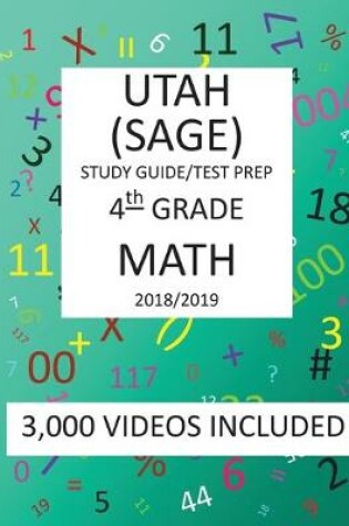 Cover of 4th Grade UTAH SAGE, 2019 MATH, Test Prep