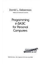 Cover of Programming in BASIC for Personal Computers