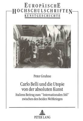 Cover of Carlo Belli Und Die Utopie Von Der Absoluten Kunst