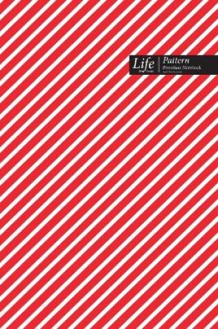 Cover of Striped Pattern Composition Notebook, Dotted Lines, Wide Ruled Medium Size 6 x 9 Inch (A5), 144 Sheets Red Cover