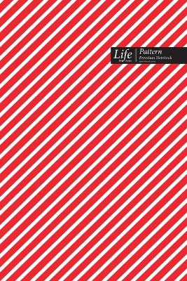 Book cover for Striped Pattern Composition Notebook, Dotted Lines, Wide Ruled Medium Size 6 x 9 Inch (A5), 144 Sheets Red Cover