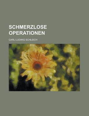 Book cover for Schmerzlose Operationen