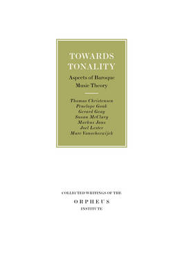 Cover of Towards Tonality