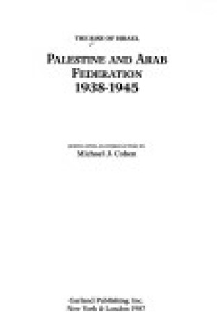 Cover of Palestine & Arab Fedderation