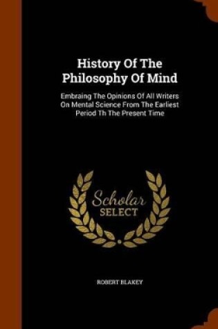 Cover of History of the Philosophy of Mind