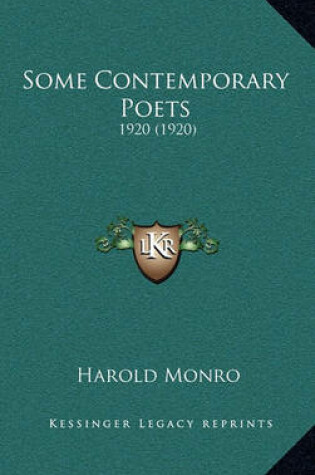 Cover of Some Contemporary Poets