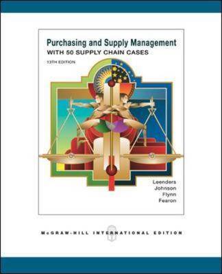 Book cover for Purchasing Supply Management