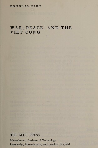 Cover of War, Peace and the Viet Cong