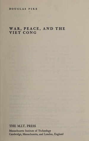 Book cover for War, Peace and the Viet Cong