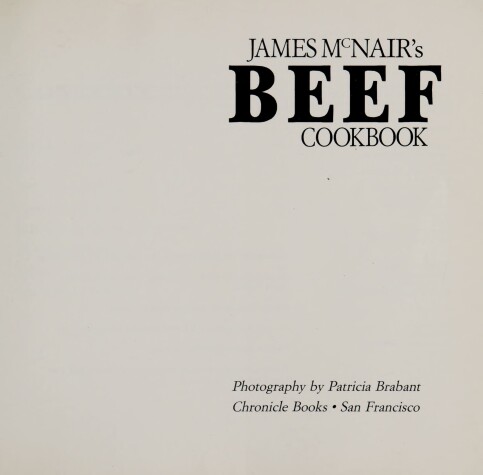 Book cover for James Mcnair's Beef Cookbook