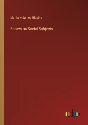 Book cover for Essays on Social Subjects