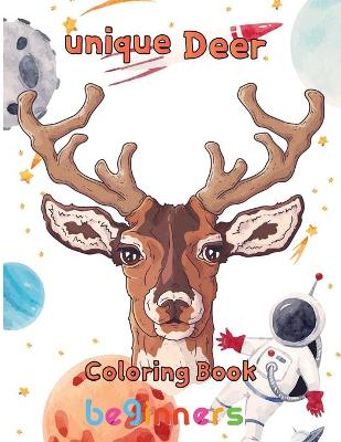 Book cover for Unique Deer Coloring book beginners