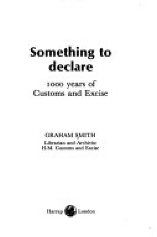 Cover of Something to Declare