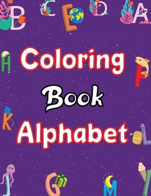 Book cover for coloring book alphabet