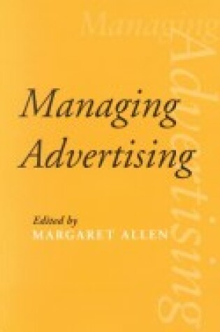 Cover of Managing Advertising