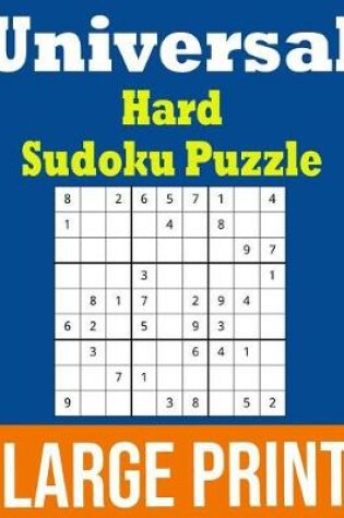 Cover of Universal Hard Sudoku Puzzle Large Print