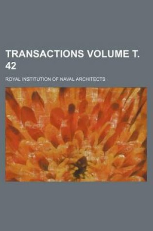 Cover of Transactions Volume . 42