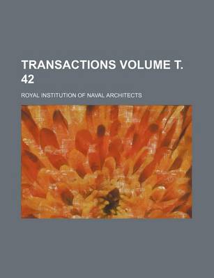 Book cover for Transactions Volume . 42