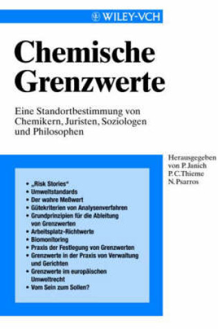 Cover of Chemische Grenzwerte