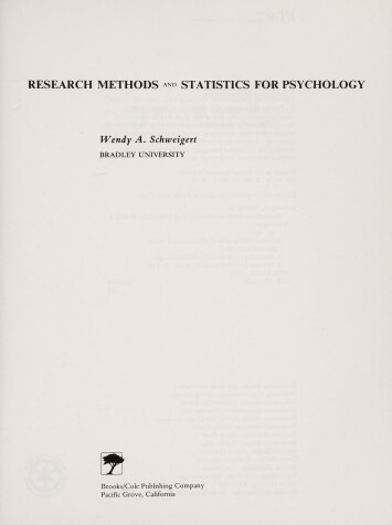 Cover of Research Methods and Statistics for Psychology