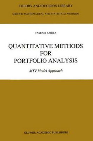 Cover of Quantitative Methods for Portfolio Analysis