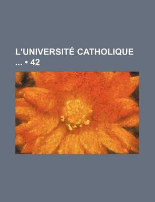 Book cover for L'Universite Catholique (42)