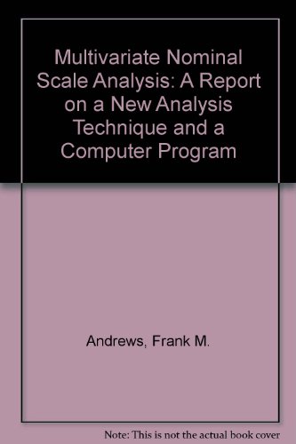 Book cover for Multivariate Nominal Scale Analysis