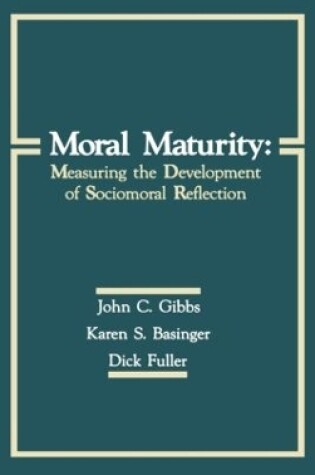 Cover of Moral Maturity