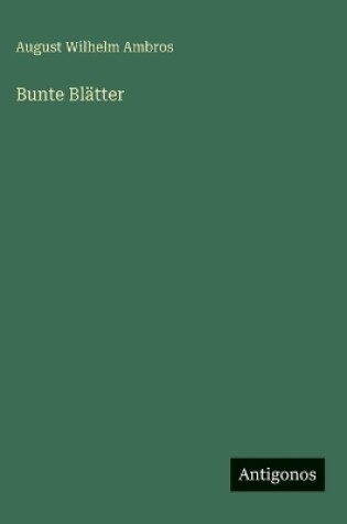 Cover of Bunte Blätter