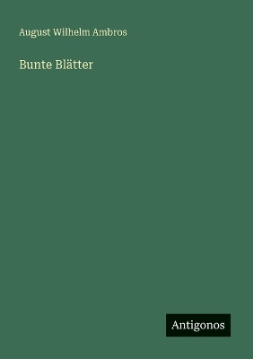 Book cover for Bunte Blätter