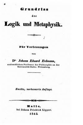 Book cover for Grundriss der logik und metaphysik