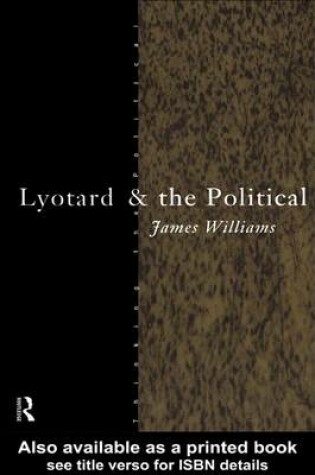 Cover of Lyotard and the Political