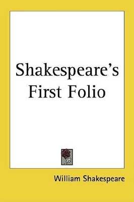 Book cover for Shakespeare's First Folio