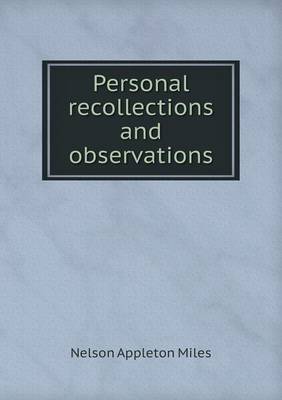 Book cover for Personal recollections and observations