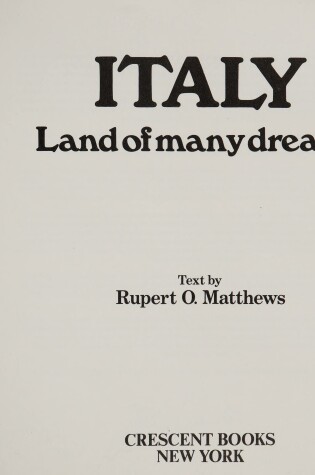 Cover of Italy Land of Many Dreams