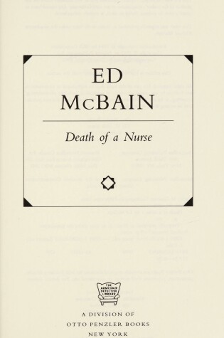 Cover of Death of a Nurse