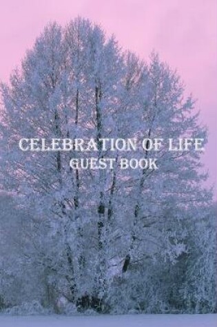 Cover of celebration of life guest book