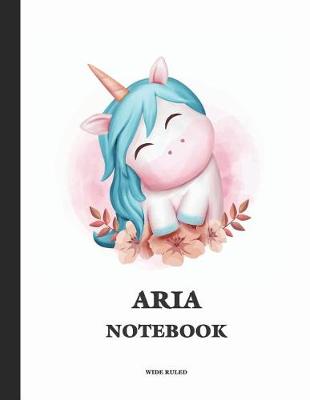Book cover for Aria Wide Ruled Notebook