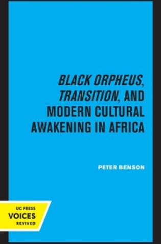 Cover of Black Orpheus, Transition, and Modern Cultural Awakening in Africa