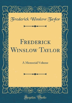 Book cover for Frederick Winslow Taylor