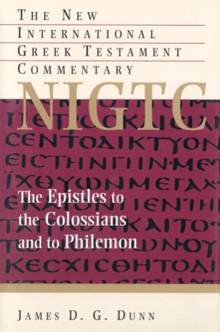 Cover of The Epistles to Colossians and to Philemon
