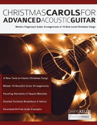 Book cover for Christmas Carols For Advanced Acoustic Guitar