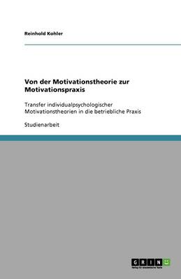 Book cover for Von der Motivationstheorie zur Motivationspraxis